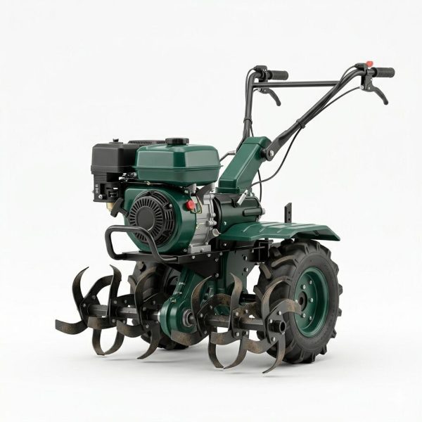 AgriPro Heavy-Duty Gasoline Tiller-Cultivator, 4-Stroke Engine with Adjustable Handlebars