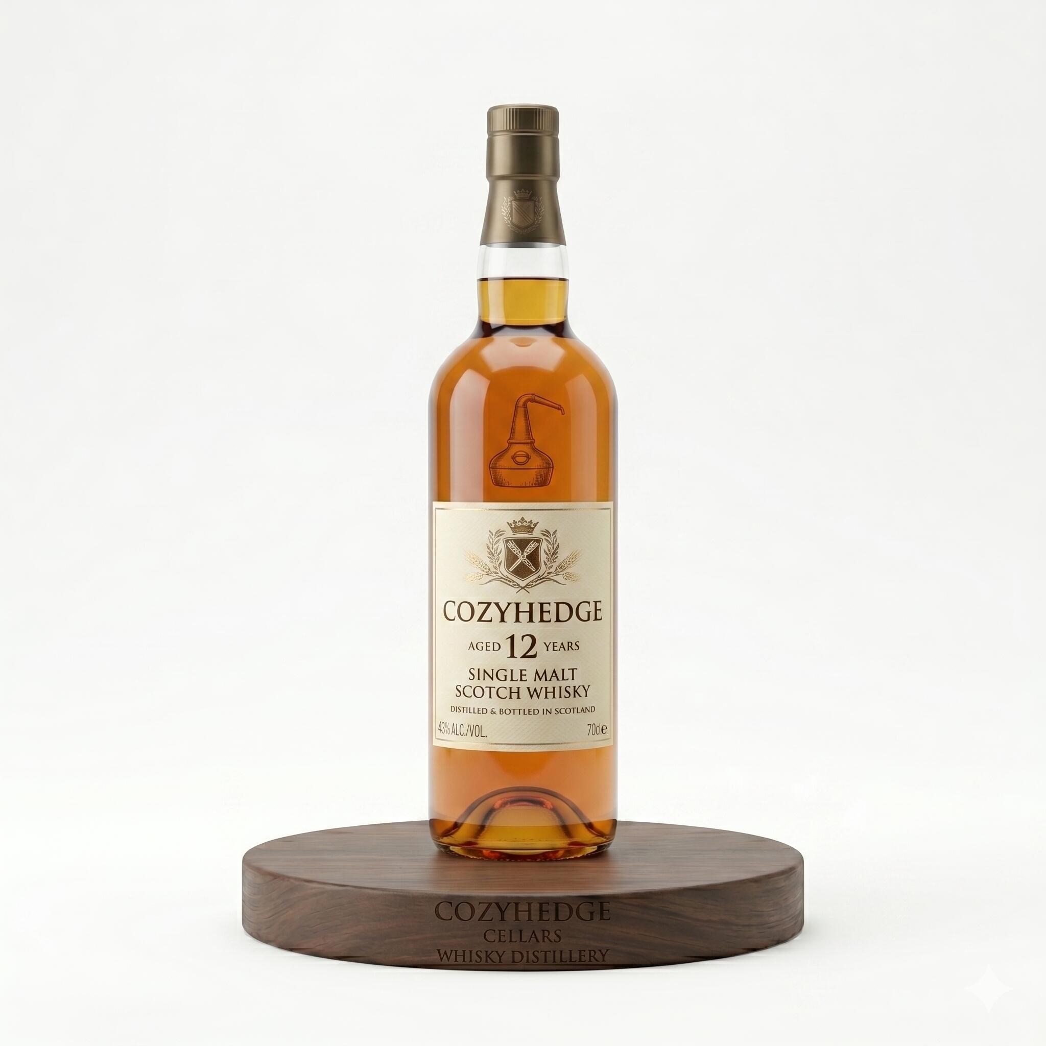 CozyHedge Cellars 12-Year-Old Single Malt Scotch Whisky, 40% ABV, 700ml