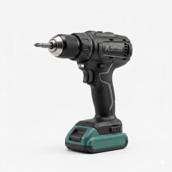 Aether Aero Power Cordless Brushless Drill Driver, 18V, 45Nm Torque, 2.0Ah Li-ion Battery