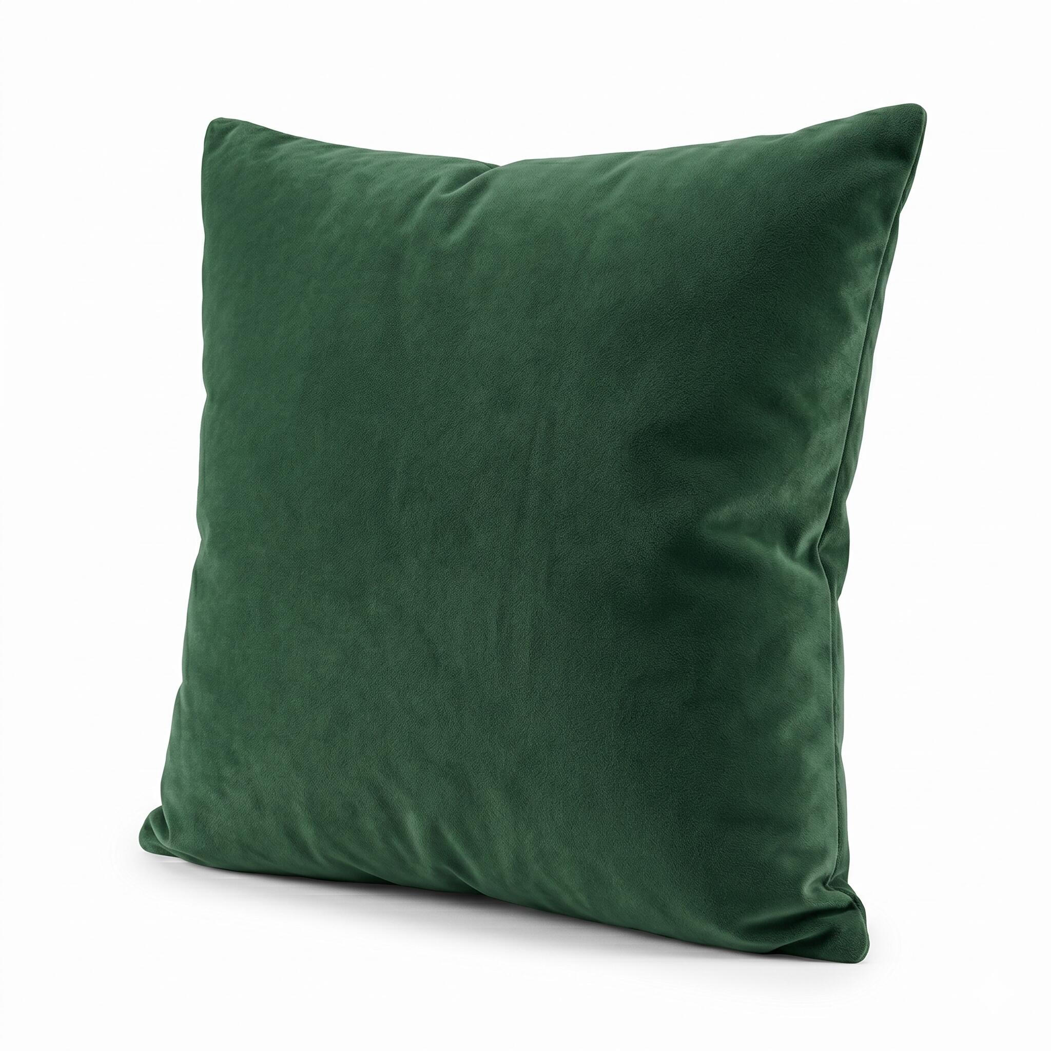 Emerald Nest Premium Velvet Decorative Throw Pillow, 45x45 cm, Emerald Green