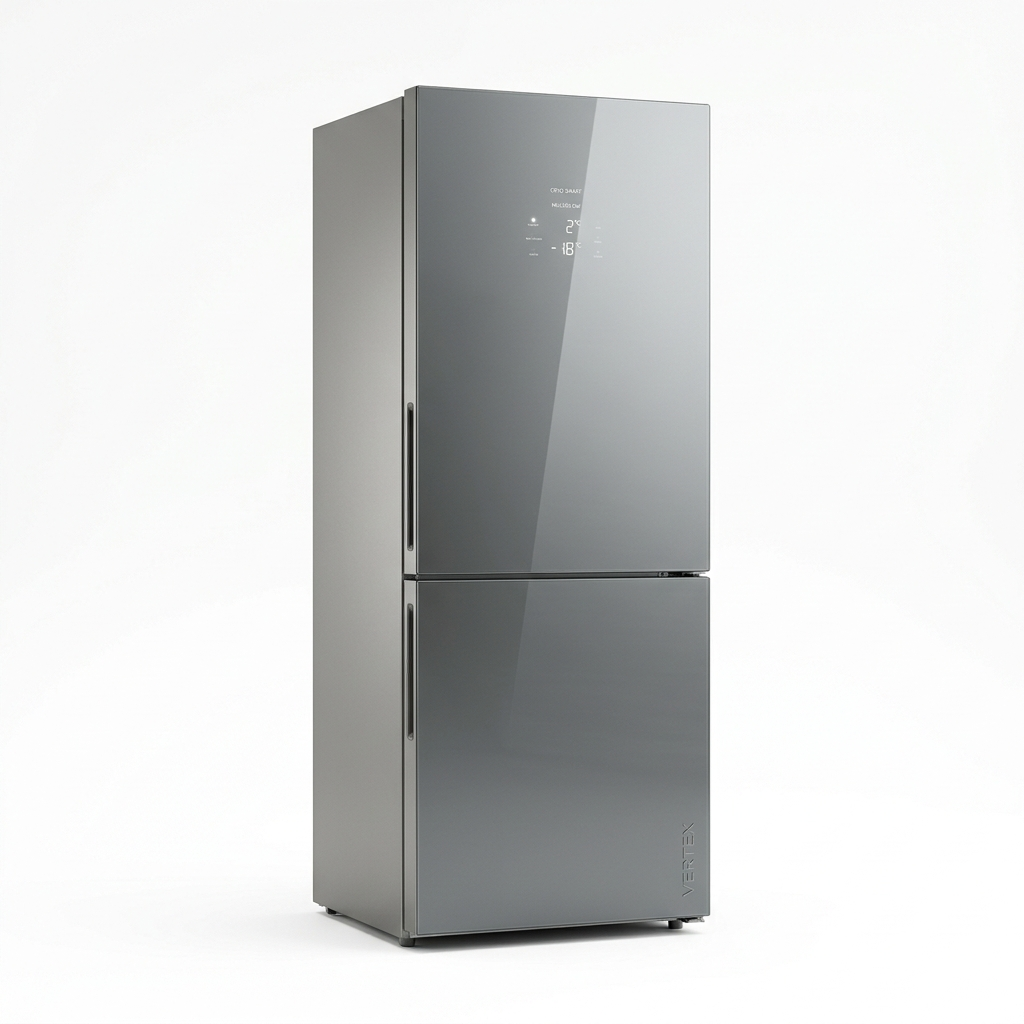Vertex CryoGlass 450 Smart Dual-Chamber Refrigerator, A+++ Energy Rating, BioFresh Pro, NoFrost Dual