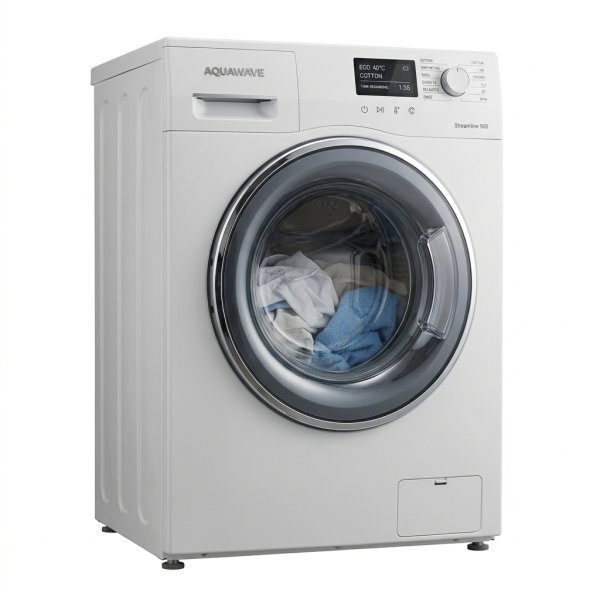 AQUAWAVE Streamline 900 Smart Washing Machine, SteamSense Technology, IntelligentDose, SilentDrive Motor