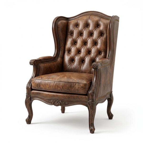 Aethelred Vintage Handcrafted Oak & Leather Armchair