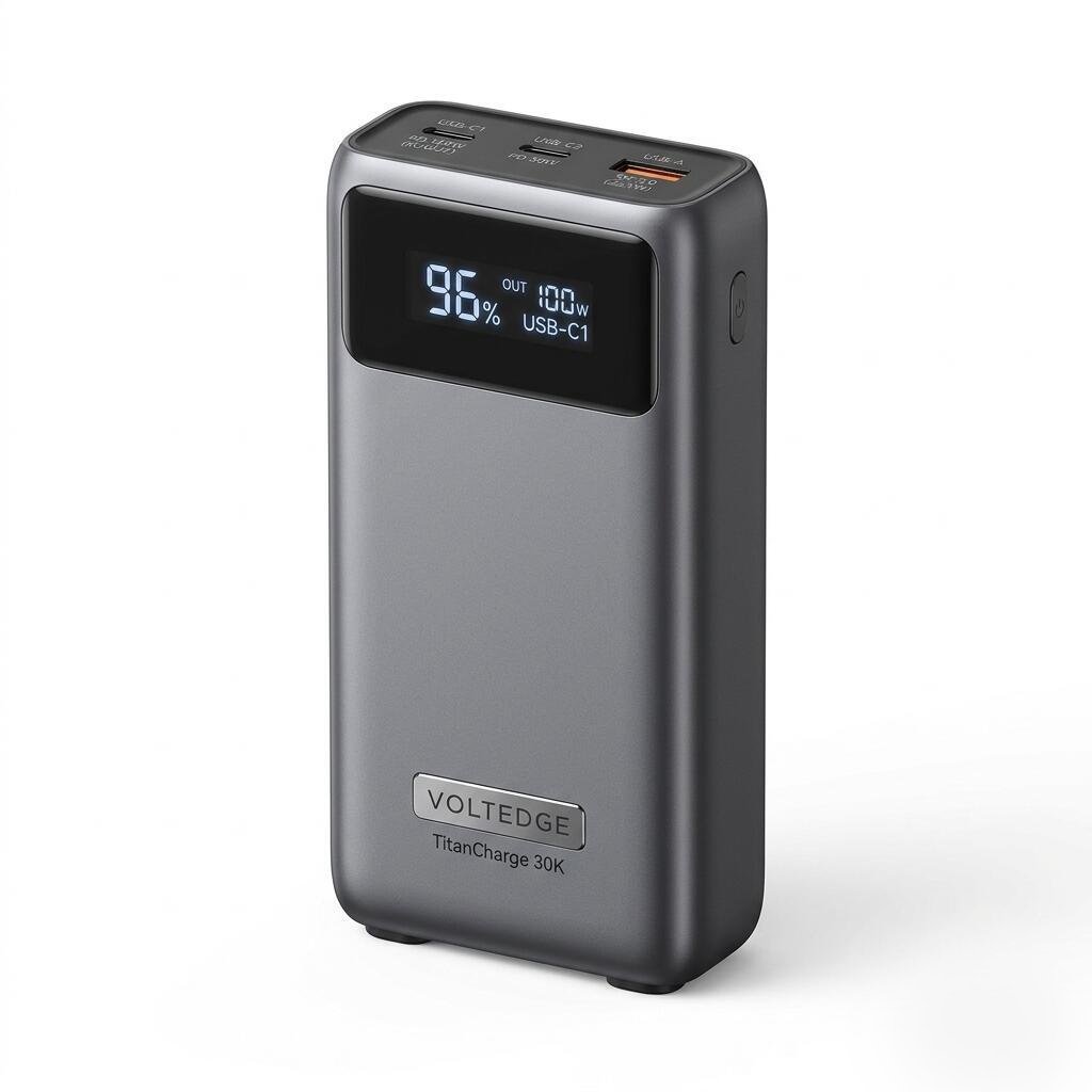 VoltEdge TitanCharge 30K High-Capacity Power Bank, 30,000mAh, 100W Power Delivery