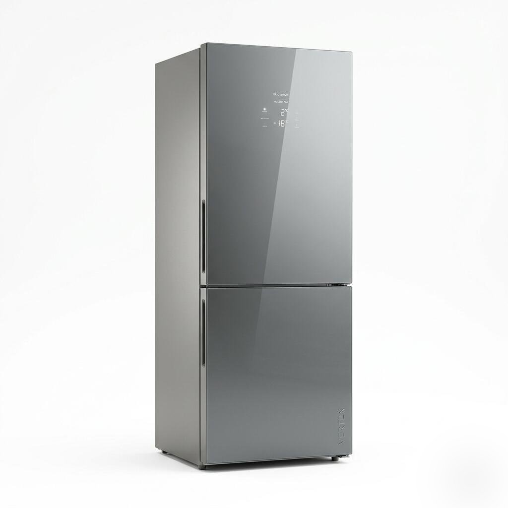 Vertex CryoGlass 450 Smart Dual-Chamber Refrigerator, A+++ Energy Rating, BioFresh Pro, NoFrost Dual